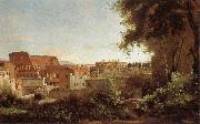 Jean Baptiste Camille  Corot View of the Colosseum from the Farnese Gardens oil painting artist